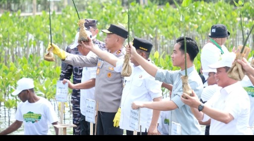 Kapolda Banten Dampingi Wakil Presiden RI dalam Kegiatan Perlindungan dan Pengelolaan Ekosistem Mangrove