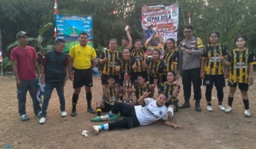 Sambut HUT RI Ke – 81 Desa Binong Gelar Turnamen Sepak Bola Wanita Antar RT